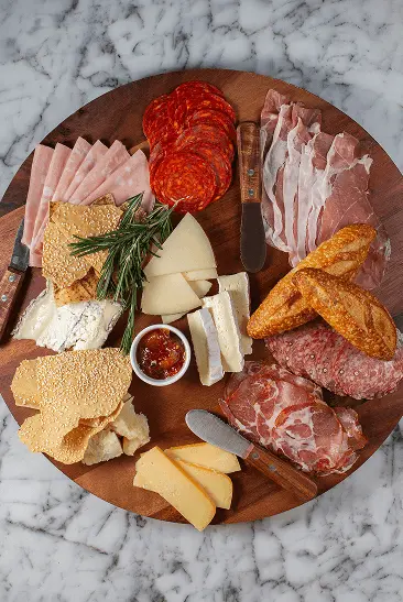 Charcuterie board at CasaDamí Newport Beach