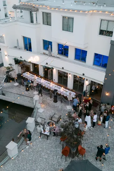 Private event dining setup at CasaDamí