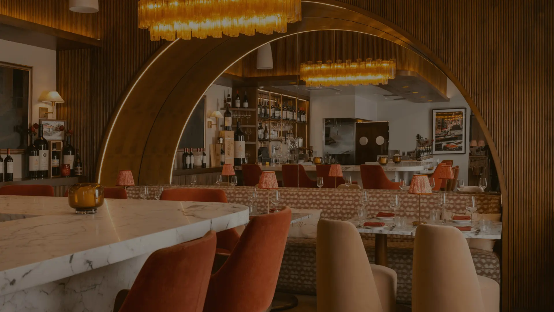 CasaDamí restaurant interior in Newport Beach
