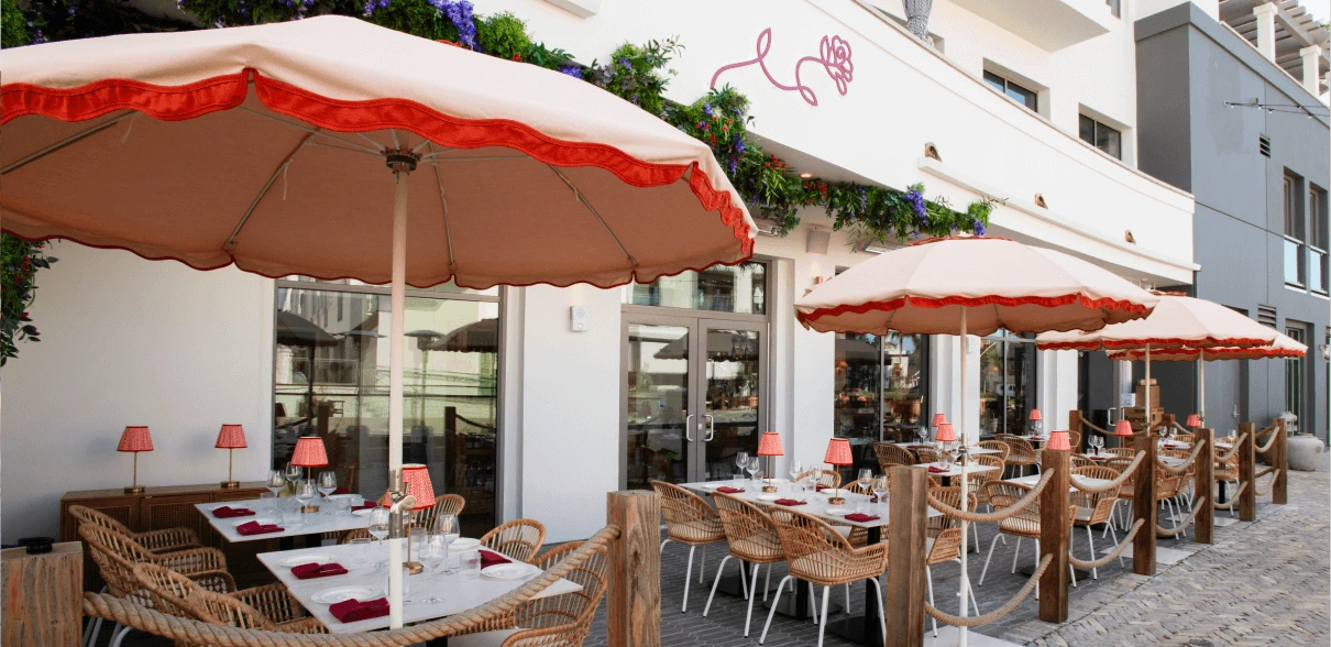 Exterior view of CasaDamí restaurant in Newport Beach for private events